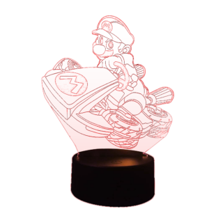 Super Mario Cartoon 3D Night Light Bedside Touch & Remote Control Creative with Seven Color